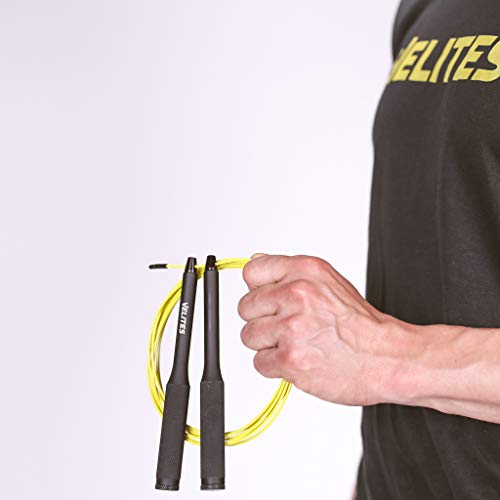 Velites Cuerda de Saltar lastrada para Crossfit, Boxeo y Fitness Fire 2.0 Ideal para Saltos Dobles | Comba de Velocidad de Aluminio (Lastres no incluidos)