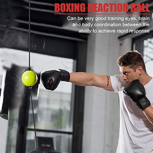 Velocidad □□ Bola, Bola reflexiva de Boxeo, Ventosa Ajustable, Bola tailandesa de Lucha a Mano, Entrenamiento de reacción de Ojos Adultos, Golpe de Golpe (Size : 1pcs)