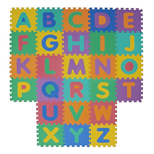 VeloVendo® Alfombra Puzzle Infantiles con Certificado CE & TÜV | Suelo de Espuma EVA | Tapete de Juego | Alfombra Suave para Bebé | Manta Juegos (Letras + Números)