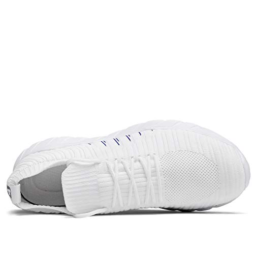 Veluckin Zapatillas Hombre Transpirable Deportivas Tejido de Punto Zapatos Running Hombre Zapatillas para Correr,9003-Blanco,43 Veluckin Zapatillas Hombre Transpirable Deportivas Tejido de Punto Zapatos Running Hombre Zapatillas para Correr,9003-Blanco,43