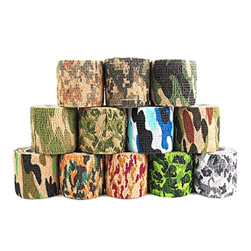 Vendaje cohesivo,12 Vendajes Elásticos Adhesivos Adhesivos Para Camuflaje de La Pegatina de Bicicleta de Caza (C) Vendaje cohesivo,12 Vendajes Elásticos Adhesivos Adhesivos Para Camuflaje de La Pegatina de Bicicleta de Caza (C)