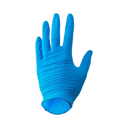 VENSALUD - Guantes de NITRILO Desechables. Sin Polvo. Caja de 100 Guantes. Color: Azul Cobalto (M)