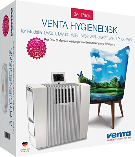 VENTA 2121200 Discos de higiene para LW60T y LPH60 WiFi (3 Unidades), 3er Pack, Set de 3 Piezas