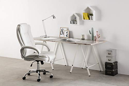 Venta Stock Confort 2 - Sillón de Oficina elevable y reclinable, Piel sintética, Color Blanco Venta Stock Confort 2 - Sillón de Oficina elevable y reclinable, Piel sintética, Color Blanco