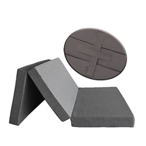 Ventadecolchones - Colchón Plegable con 3 cm de Viscoelástica con Cierre y Asa 120 cm x 190 cm x 10 cm con Espuma en Densidad 25kg/m3 (extrafirme) en Loneta Premium Gris Ventadecolchones - Colchón Plegable con 3 cm de Viscoelástica con Cierre y Asa 120 cm x 190 cm x 10 cm con Espuma en Densidad 25kg/m3 (extrafirme) en Loneta Premium Gris