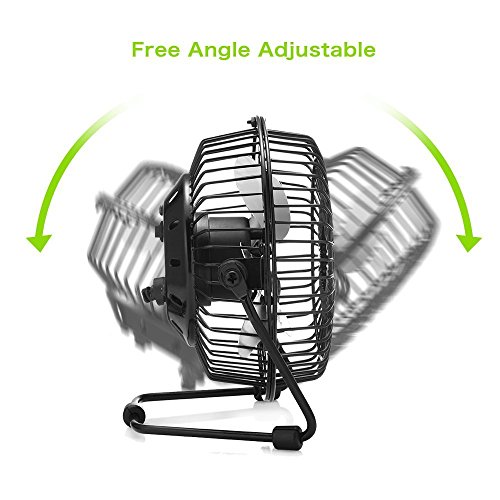 Ventilador USB,Mini Ventilador de sobremesa Silencioso Giratorio de Dos Velocidades de 360 °, Ventilador de Escritorio Portátil para Hogar y Oficina(Negro) Ventilador USB,Mini Ventilador de sobremesa Silencioso Giratorio de Dos Velocidades de 360 °, Ventilador de Escritorio Portátil para Hogar y Oficina(Negro)