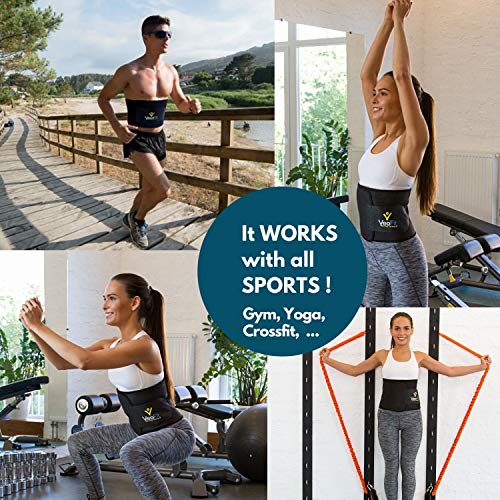 VEOFIT Cinturón Abdominal de Sudoración: Cinturón adelgazante para Hombre y Mujer/ Efecto adelgazante – Tonifica y ayuda a eliminar el exceso de agua para conseguir un vientre plano VEOFIT Cinturón Abdominal de Sudoración: Cinturón adelgazante para Hombre y Mujer/ Efecto adelgazante – Tonifica y ayuda a eliminar el exceso de agua para conseguir un vientre plano