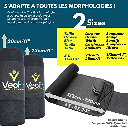 VEOFIT Cinturón Abdominal de Sudoración: Cinturón adelgazante para Hombre y Mujer/ Efecto adelgazante – Tonifica y ayuda a eliminar el exceso de agua para conseguir un vientre plano VEOFIT Cinturón Abdominal de Sudoración: Cinturón adelgazante para Hombre y Mujer/ Efecto adelgazante – Tonifica y ayuda a eliminar el exceso de agua para conseguir un vientre plano