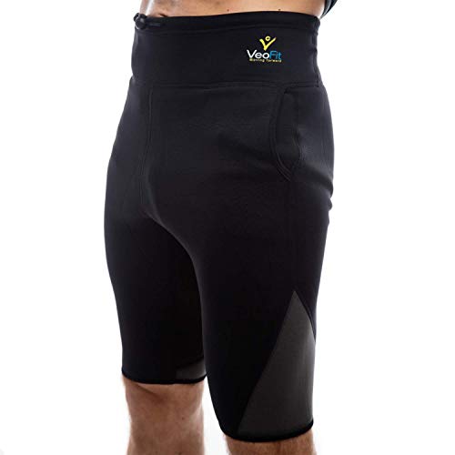 VeoFit Pantalón Corto de Sudoración y Compresión por Hombre Tallas XL - Tonifica el Abdomen Flojo y reafirma los Muslos – Ofertas : Guía para Estar en Forma y Bolso para Transporte