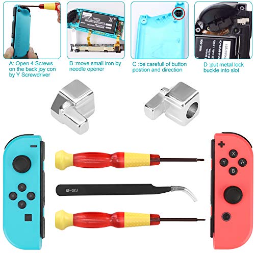 Veperain 2 Recambios 3D de Joysticks Analógicos para Nintendo Switch Joy-Con, con Destornillador Herramientas de Reparación,4 ThumbStick Veperain 2 Recambios 3D de Joysticks Analógicos para Nintendo Switch Joy-Con, con Destornillador Herramientas de Reparación,4 ThumbStick