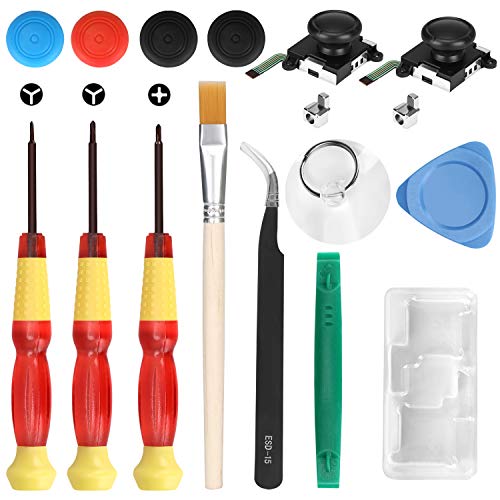 Veperain 2 Recambios 3D de Joysticks Analógicos para Nintendo Switch Joy-Con, con Destornillador Herramientas de Reparación,4 ThumbStick Veperain 2 Recambios 3D de Joysticks Analógicos para Nintendo Switch Joy-Con, con Destornillador Herramientas de Reparación,4 ThumbStick