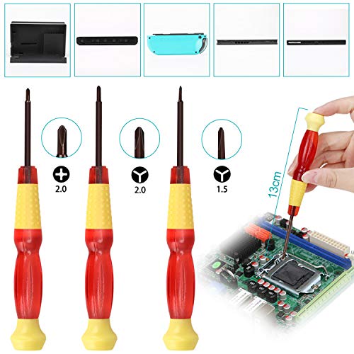 Veperain 2 Recambios 3D de Joysticks Analógicos para Nintendo Switch Joy-Con, con Destornillador Herramientas de Reparación，4 ThumbStick