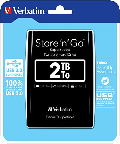 Verbatim 53177 Discos Duros externos Negro, 2 TB