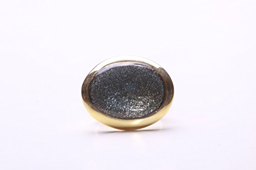 VERDE IRIDISCENTE DEL GRANO Y HORIZONTAL DEL ANILLO DEL METAL DE ORO BRILLANDO DISCO, AJUSTA (ZX42) VERDE IRIDISCENTE DEL GRANO Y HORIZONTAL DEL ANILLO DEL METAL DE ORO BRILLANDO DISCO, AJUSTA (ZX42)