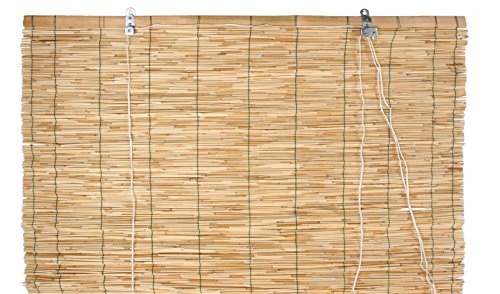 Verdemax 6708 - Estor Enrollable (1,2 x 2,6 m, bambú, sujetado por Hilo de Nailon con polea)