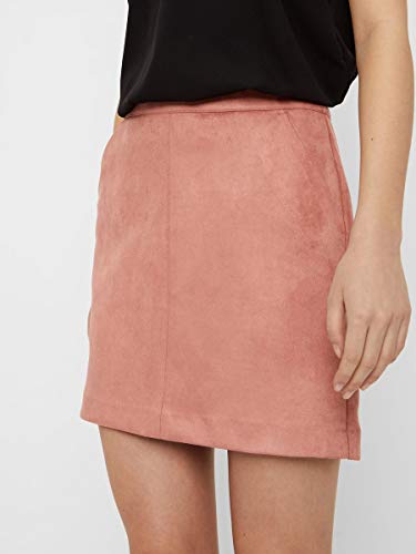 Vero Moda Vmdonnadina Faux Suede Short Skirt Noos Falda, Rosa (Old Rose Old Rose), X-Large para Mujer