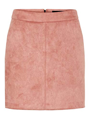 Vero Moda Vmdonnadina Faux Suede Short Skirt Noos Falda, Rosa (Old Rose Old Rose), X-Large para Mujer