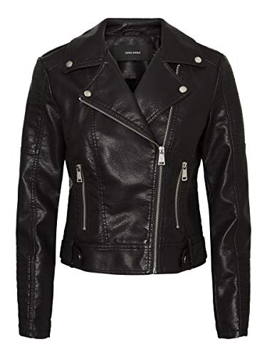 Vero Moda Vmkerriultra Short Coated Jacket Noos Chaqueta, Negro (Black Black), M para Mujer