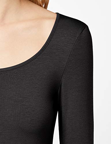 VERO MODA VMMAXI MY LS SOFT LONG U-NECK NOOS, Camisa Manga Larga Mujer, Negro (Black), 38 (Talla del fabricante: Medium) VERO MODA VMMAXI MY LS SOFT LONG U-NECK NOOS, Camisa Manga Larga Mujer, Negro (Black), 38 (Talla del fabricante: Medium)