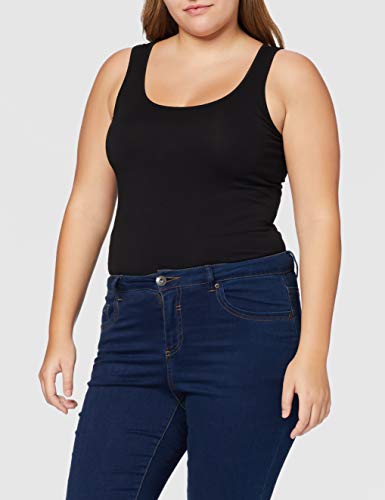 Vero Moda Vmmaxi My Soft Long Tank Top Noos Camiseta sin Mangas, Negro (Black), 38 (Talla del Fabricante: Medium) para Mujer