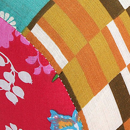 Versa 19500285 Taburete pie de Cama con Apoyabrazos Pink Patchwork, 53x32x100cm, Rosa y Azul Versa 19500285 Taburete pie de Cama con Apoyabrazos Pink Patchwork, 53x32x100cm, Rosa y Azul