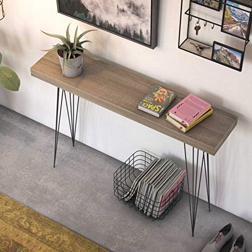 Versa 20361009 Mesa Entrada Madera Color Roble Dallas, 110x80x25, Consola/Cómoda Versa 20361009 Mesa Entrada Madera Color Roble Dallas, 110x80x25, Consola/Cómoda