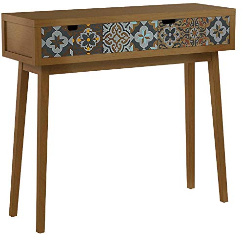 Versa Mimma 21081049 Mesa Consola de Recibidor Alfama con 2 cajones, Madera, Gris y Marrón, 81,5 x 30 x 90 cm Versa Mimma 21081049 Mesa Consola de Recibidor Alfama con 2 cajones, Madera, Gris y Marrón, 81,5 x 30 x 90 cm