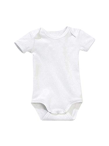 VERTBAUDET Lote de 3 bodies blancos de manga corta 100% algodón bebé Blanco 3M - 60CM VERTBAUDET Lote de 3 bodies blancos de manga corta 100% algodón bebé Blanco 3M - 60CM