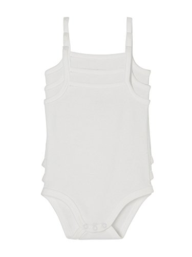 VERTBAUDET Lote de 3 bodies de tirantes finos 100% algodón bebé Blanco 36M - 94CM VERTBAUDET Lote de 3 bodies de tirantes finos 100% algodón bebé Blanco 36M - 94CM