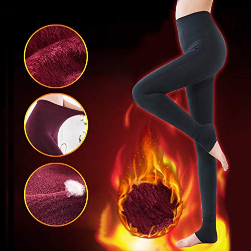 Vertvie 1/3/5-pack leggings térmicos para mujer con forro polar interior para otoño invierno leggings opacos cálidos súper elásticos Vertvie 1/3/5-pack leggings térmicos para mujer con forro polar interior para otoño invierno leggings opacos cálidos súper elásticos