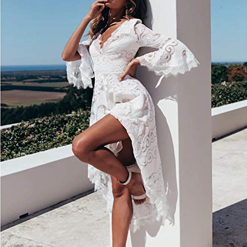 Vestido de Novia para Boda Blanco sin Mangas POLP Chaleco Largo Vestido Encaje Mujer Bodycon Dress Cintura Vestido de Fiesta Talla Grande Vestido de Noche Cuello V Mujer S-XL Vestido de Novia para Boda Blanco sin Mangas POLP Chaleco Largo Vestido Encaje Mujer Bodycon Dress Cintura Vestido de Fiesta Talla Grande Vestido de Noche Cuello V Mujer S-XL
