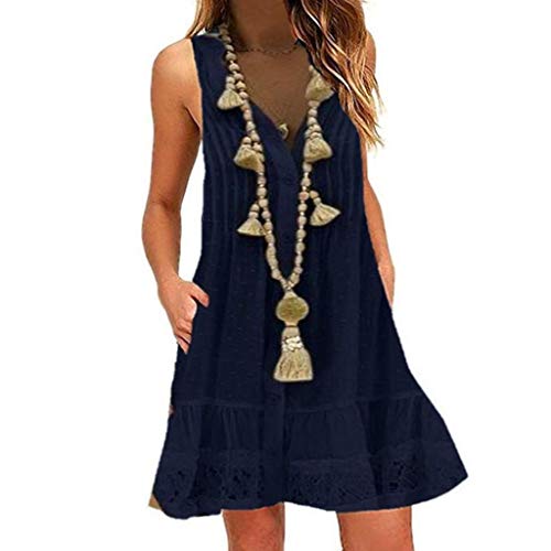 Vestidos Casual para Mujer Cortos Verano Playa Tallas Grandes 2019,PAOLIAN Vestidos Blusas Fiesta Sexy Encaje Vestidos Mujer Elegantes Cuello V Sin Manga Transparentes Vestidos Casual para Mujer Cortos Verano Playa Tallas Grandes 2019,PAOLIAN Vestidos Blusas Fiesta Sexy Encaje Vestidos Mujer Elegantes Cuello V Sin Manga Transparentes