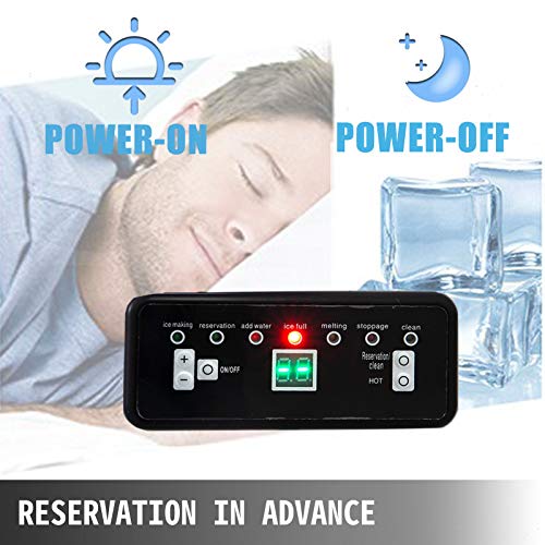 VEVOR Máquina para Hacer Hielo Comercial, 50KG/24 Horas, Máquina de Hielo, de Acero Inoxidable, Máquina para Fabricar Cono de Nieve, Reserva de 5-7 Horas, con Panel de Control LCD y Cuchara de Hielo VEVOR Máquina para Hacer Hielo Comercial, 50KG/24 Horas, Máquina de Hielo, de Acero Inoxidable, Máquina para Fabricar Cono de Nieve, Reserva de 5-7 Horas, con Panel de Control LCD y Cuchara de Hielo