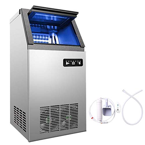 VEVOR Máquina para Hacer Hielo Comercial, 50KG/24 Horas, Máquina de Hielo, de Acero Inoxidable, Máquina para Fabricar Cono de Nieve, Reserva de 5-7 Horas, con Panel de Control LCD y Cuchara de Hielo VEVOR Máquina para Hacer Hielo Comercial, 50KG/24 Horas, Máquina de Hielo, de Acero Inoxidable, Máquina para Fabricar Cono de Nieve, Reserva de 5-7 Horas, con Panel de Control LCD y Cuchara de Hielo