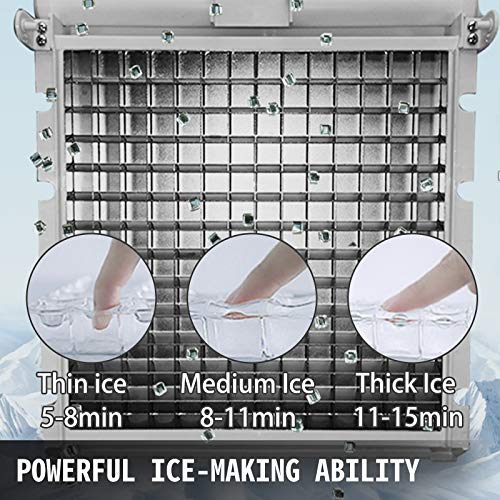 VEVOR Máquina para Hacer Hielo Comercial, 50KG/24 Horas, Máquina de Hielo, de Acero Inoxidable, Máquina para Fabricar Cono de Nieve, Reserva de 5-7 Horas, con Panel de Control LCD y Cuchara de Hielo VEVOR Máquina para Hacer Hielo Comercial, 50KG/24 Horas, Máquina de Hielo, de Acero Inoxidable, Máquina para Fabricar Cono de Nieve, Reserva de 5-7 Horas, con Panel de Control LCD y Cuchara de Hielo