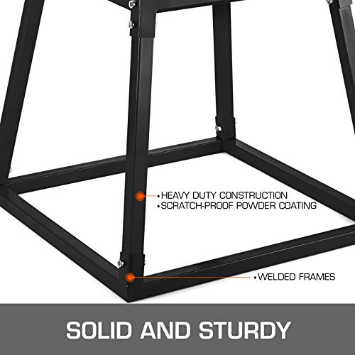 VEVOR Plyometric Box Pliométrico Caja Pliométrico Plataforma Caja de Salto Caja Pliometrica Salto Cajón Pliometrico Set de 3 Piezas 12 ''/18 ''/24 '' Negro VEVOR Plyometric Box Pliométrico Caja Pliométrico Plataforma Caja de Salto Caja Pliometrica Salto Cajón Pliometrico Set de 3 Piezas 12 ''/18 ''/24 '' Negro