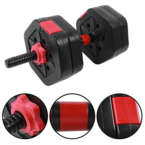 VGEBY Equipo de Gimnasia con Mancuernas para el hogar con Mancuernas ambientales hexagonales, Juego de 25 kg con Varilla de conexión de 25 cm VGEBY Equipo de Gimnasia con Mancuernas para el hogar con Mancuernas ambientales hexagonales, Juego de 25 kg con Varilla de conexión de 25 cm