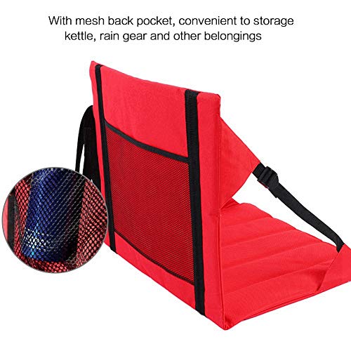 VGEBY1 Cojín de Asiento Plegable, Asiento de Silla de Camping Accesorios de Asiento de colchoneta Plegables para Exteriores(Rojo) VGEBY1 Cojín de Asiento Plegable, Asiento de Silla de Camping Accesorios de Asiento de colchoneta Plegables para Exteriores(Rojo)
