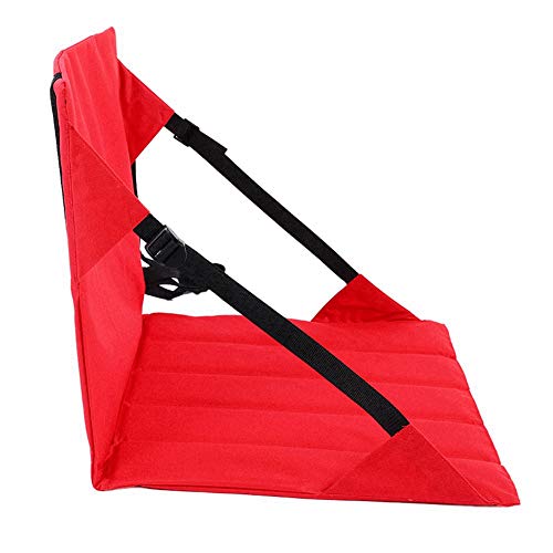 VGEBY1 Cojín de Asiento Plegable, Asiento de Silla de Camping Accesorios de Asiento de colchoneta Plegables para Exteriores(Rojo)