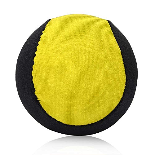 VGEBY1 Pelota de Rebote, Salto en la Piscina de la Bola de Salto de Agua Pelota de Rebote Juguete del Juego de los Deportes de la Playa para el niño(Negro + Amarillo)