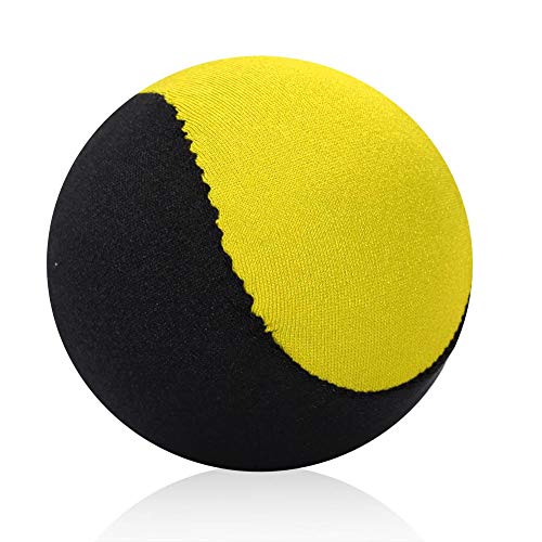 VGEBY1 Pelota de Rebote, Salto en la Piscina de la Bola de Salto de Agua Pelota de Rebote Juguete del Juego de los Deportes de la Playa para el niño(Negro + Amarillo)