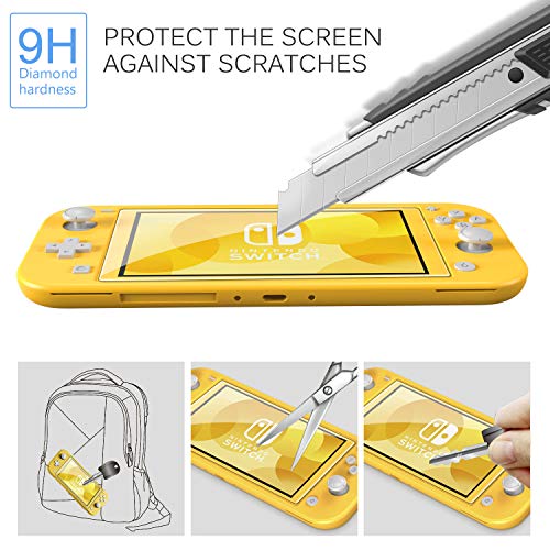 VGUARD〔3 Piezas〕Protector de Pantalla para Nintendo Switch Lite, Cristal Vidrio Templado Premium