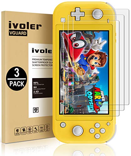 VGUARD〔3 Piezas〕Protector de Pantalla para Nintendo Switch Lite, Cristal Vidrio Templado Premium