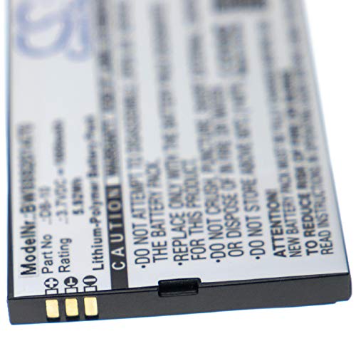 vhbw Batería compatible con Canon Wordtank Z400, Z410, Z800, Z900 diccionario electrónico (1600mAh, 3,7V, polímero de litio)