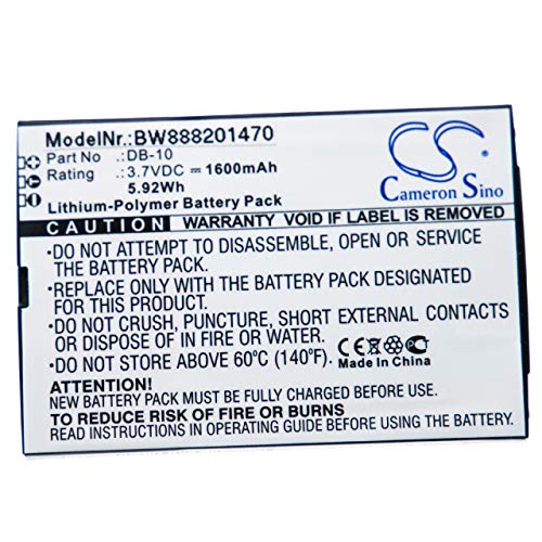 vhbw Batería compatible con Canon Wordtank Z400, Z410, Z800, Z900 diccionario electrónico (1600mAh, 3,7V, polímero de litio)