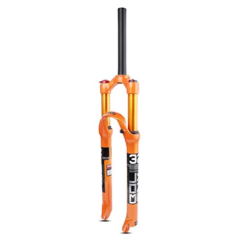 VHHV 26" 27.5" 29" Aleación de Magnesio Horquilla de Aire Suspensión Montaña Bicicleta MTB Tenedor Bloqueo Manual/Bloqueo Remoto - Naranja Absorber (Color : Manual Lockout, Size : 26 Inch)