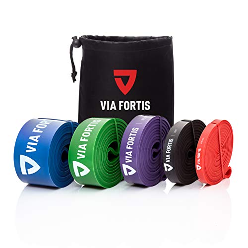 VIA FORTIS Banda Elástica de Resistencia Cuerda de Fuerza para Fitness, Crossfit, Pilates, Estiramientos| Incluye Bolsa de Transporte | 5 Niveles de Resistencia Diferentes (3 - Medium (Morado)) VIA FORTIS Banda Elástica de Resistencia Cuerda de Fuerza para Fitness, Crossfit, Pilates, Estiramientos| Incluye Bolsa de Transporte | 5 Niveles de Resistencia Diferentes (3 - Medium (Morado))