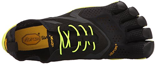 Vibram FiveFingers V-Run, Zapatillas Hombre, Negro (Black/Yellow), 40 EU