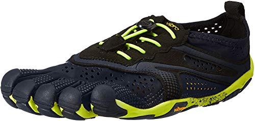 Vibram FiveFingers V-Run, Zapatillas Hombre, Negro (Black/Yellow), 40 EU