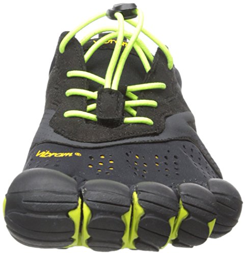 Vibram FiveFingers V-Run, Zapatillas Hombre, Negro (Black/Yellow), 40 EU